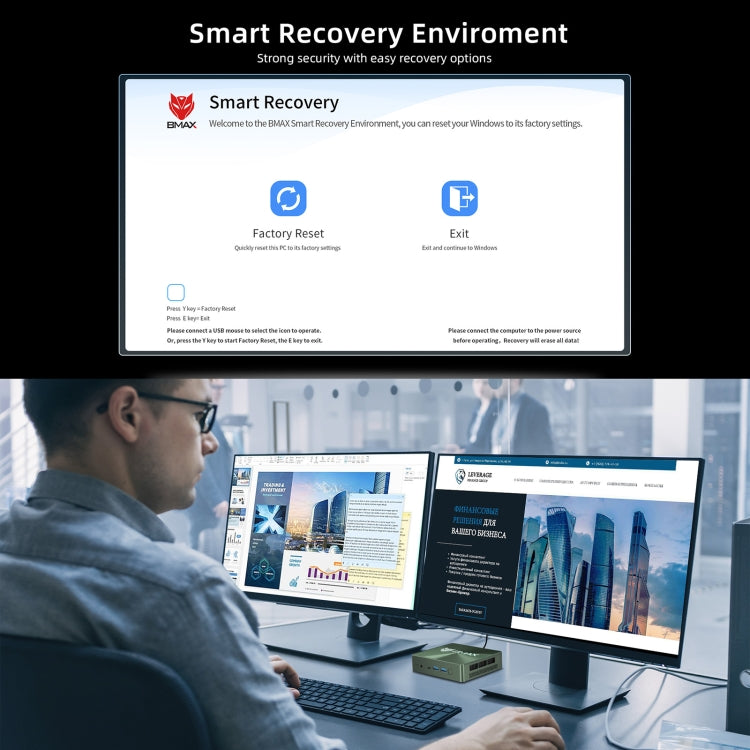 BMAX B6 Pro Windows 11 Mini PC, 16GB+512GB, Intel Core i5-1030NG7, Support 3 Monitors Output(EU Plug) - Windows Mini PCs by BMAX | Online Shopping UK | buy2fix