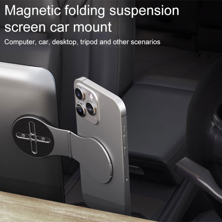 Folding Magnetic Desktop Phone Holder(Black) - Lazy Bracket by buy2fix | Online Shopping UK | buy2fix