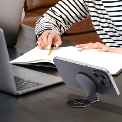 Folding Magnetic Desktop Phone Holder(Black) - Lazy Bracket by buy2fix | Online Shopping UK | buy2fix