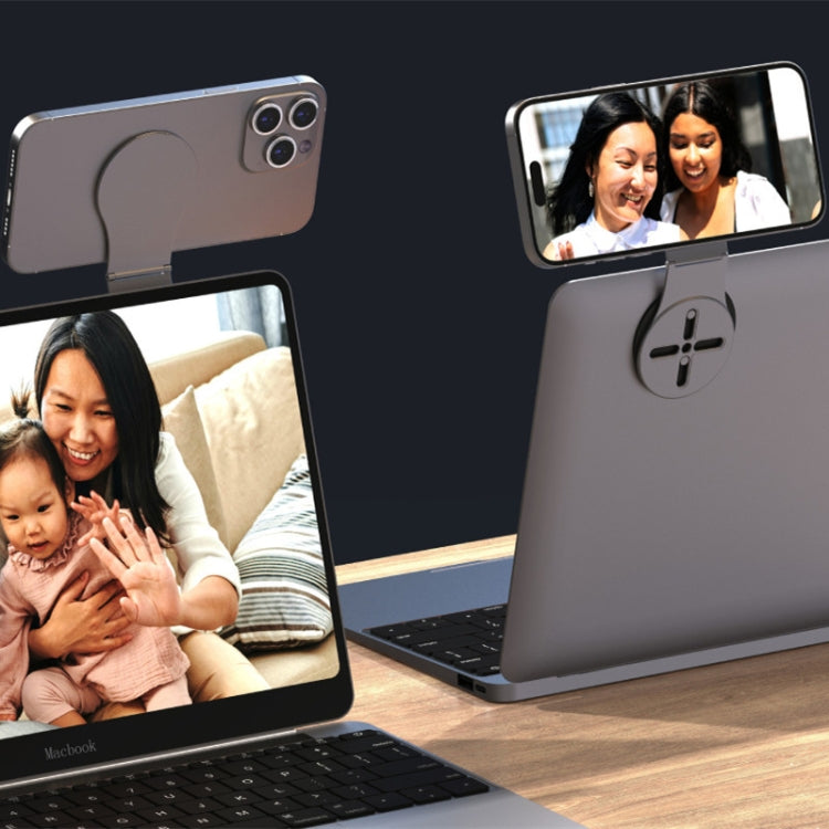 Folding Magnetic Desktop Phone Holder(Black) - Lazy Bracket by buy2fix | Online Shopping UK | buy2fix