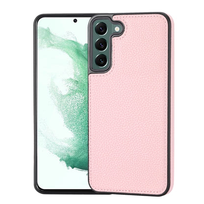 For Samsung Galaxy S22+ 5G Litchi Pattern Stitched Side-mounted Phone Case(Pink) - Galaxy S22+ 5G Cases by buy2fix | Online Shopping UK | buy2fix