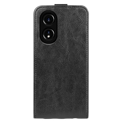 For OPPO A58 4G R64 Texture Single Vertical Flip Leather Phone Case(Black) - OPPO Cases by buy2fix | Online Shopping UK | buy2fix