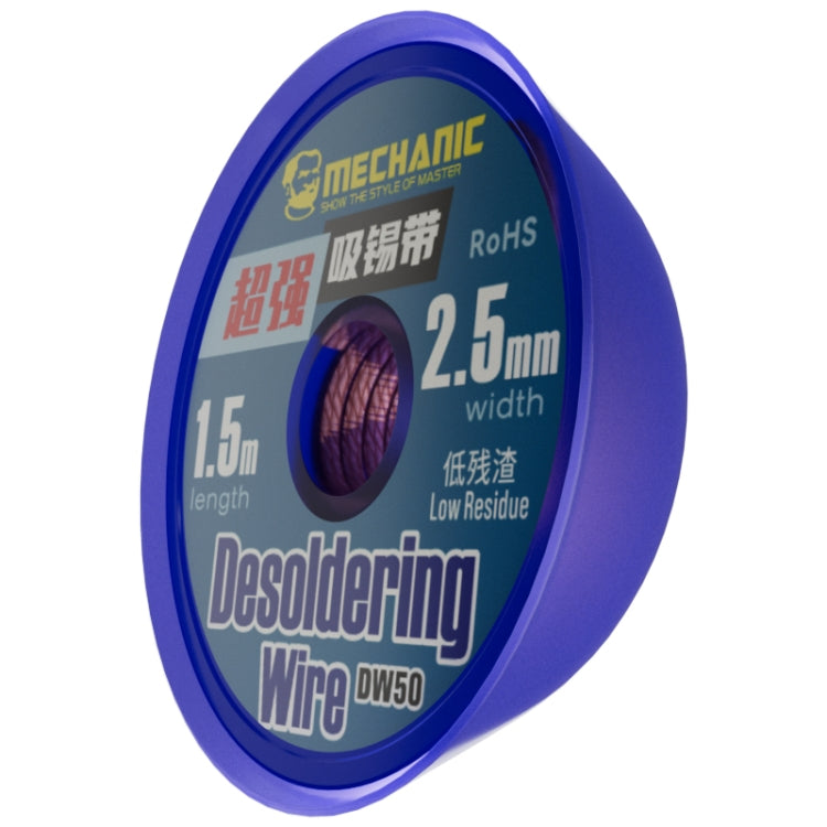 Mechanic DW50 1.5m Super Strong Tin Absorption Strip, Width:2.5mm - Welding Wire by MECHANIC | Online Shopping UK | buy2fix