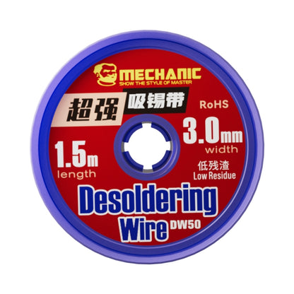 Mechanic DW50 1.5m Super Strong Tin Absorption Strip, Width:3.0mm - Welding Wire by MECHANIC | Online Shopping UK | buy2fix