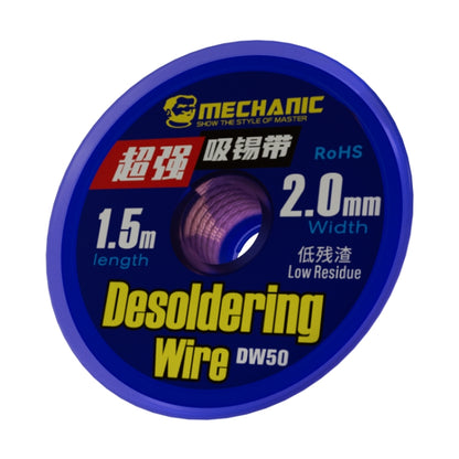 Mechanic DW50 1.5m Super Strong Tin Absorption Strip, Width:1.0mm - Welding Wire by MECHANIC | Online Shopping UK | buy2fix