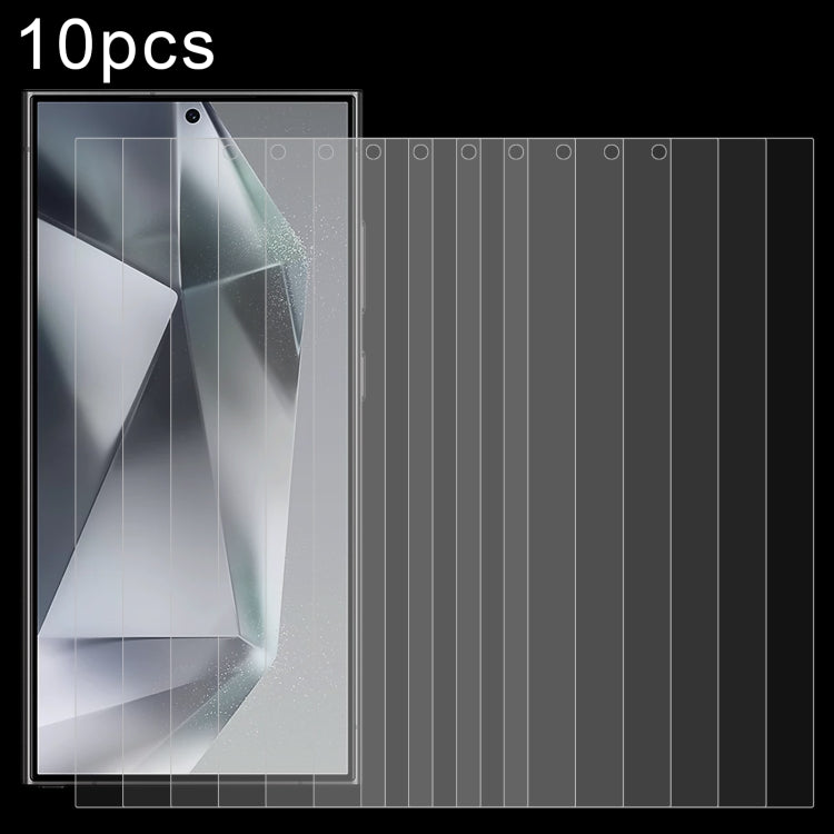 For Samsung Galaxy S25 Ultra 5G 10pcs 0.18mm 9H 2.5D Tempered Glass Film, Support Fingerprint Unlocking by buy2fix
