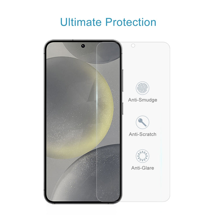 For Samsung Galaxy S25 5G 10pcs 0.18mm 9H 2.5D Tempered Glass Film, Support Fingerprint Unlocking by buy2fix