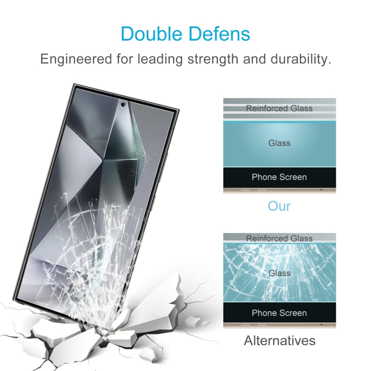 For Samsung Galaxy S25 Ultra 5G 50pcs 0.18mm 9H 2.5D Tempered Glass Film, Support Fingerprint Unlocking by buy2fix