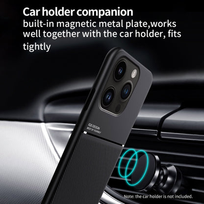 For iPhone 16 Pro Classic Tilt Strip Grain Magnetic Shockproof PC + TPU Phone Case(Black) by buy2fix