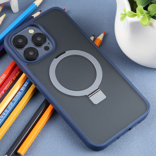 For iPhone 15 Pro Max DFANS DESIGN Frosted Magsafe Magnetic Holder Phone Case(Blue) by DFANS DESIGN