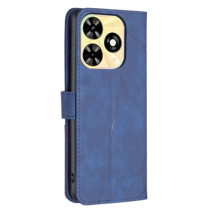 For Tecno Spark Go 2024 / 20C / POP 8 Magnetic Buckle Rhombus Texture Leather Phone Case(Blue) by buy2fix