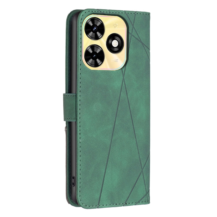 For Tecno Spark Go 2024 / 20C / POP 8 Magnetic Buckle Rhombus Texture Leather Phone Case(Green) by buy2fix