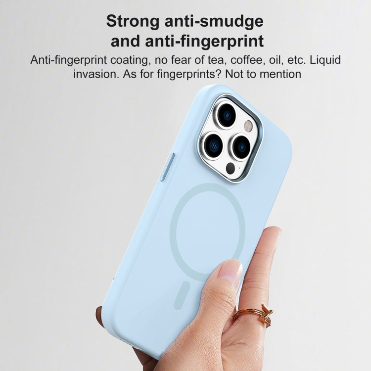 For iPhone 15 Pro Mutural Karen Series Liquid Silicone Magsafe Phone Case(Sky Blue) by Mutural