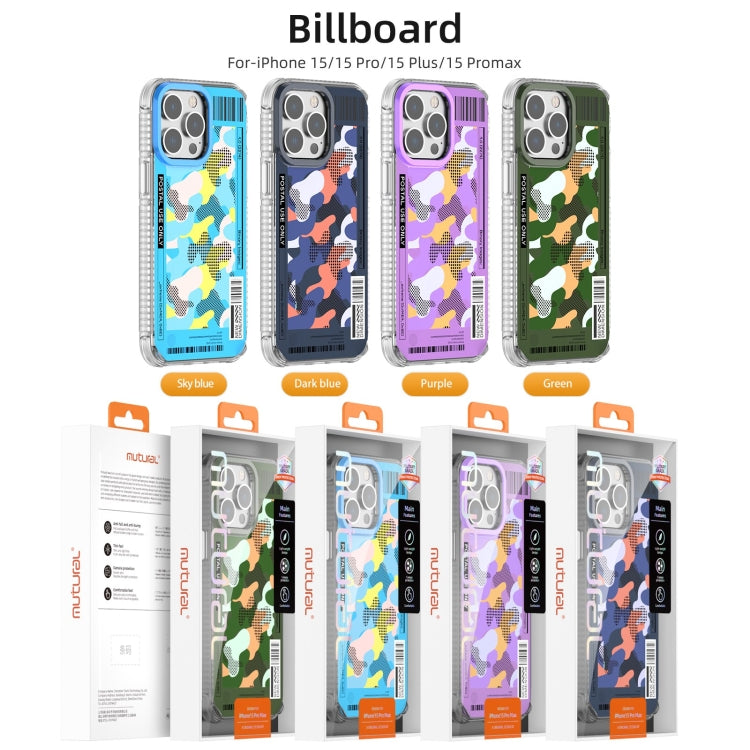 For iPhone 15 Pro Mutural Billboard Series Phone Case(Green) - iPhone 15 Pro Cases by Mutural | Online Shopping UK | buy2fix