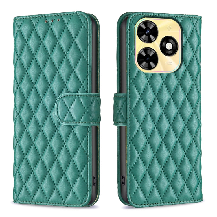 For Tecno Spark Go 2024 / 20C Diamond Lattice Wallet Flip Leather Phone Case(Green) by buy2fix