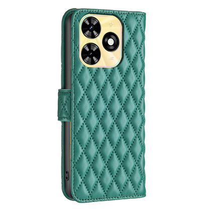 For Tecno Spark Go 2024 / 20C Diamond Lattice Wallet Flip Leather Phone Case(Green) by buy2fix