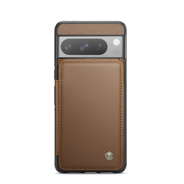 For Google Pixel 8 Pro CaseMe C22 Card Slots Holder RFID Anti-theft Phone Case(Brown) - Google Cases by CaseMe | Online Shopping UK | buy2fix