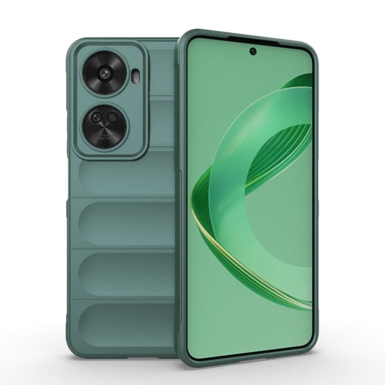 For Huawei nova 11 SE Magic Shield TPU + Flannel Phone Case(Dark Green) - Huawei Cases by buy2fix | Online Shopping UK | buy2fix