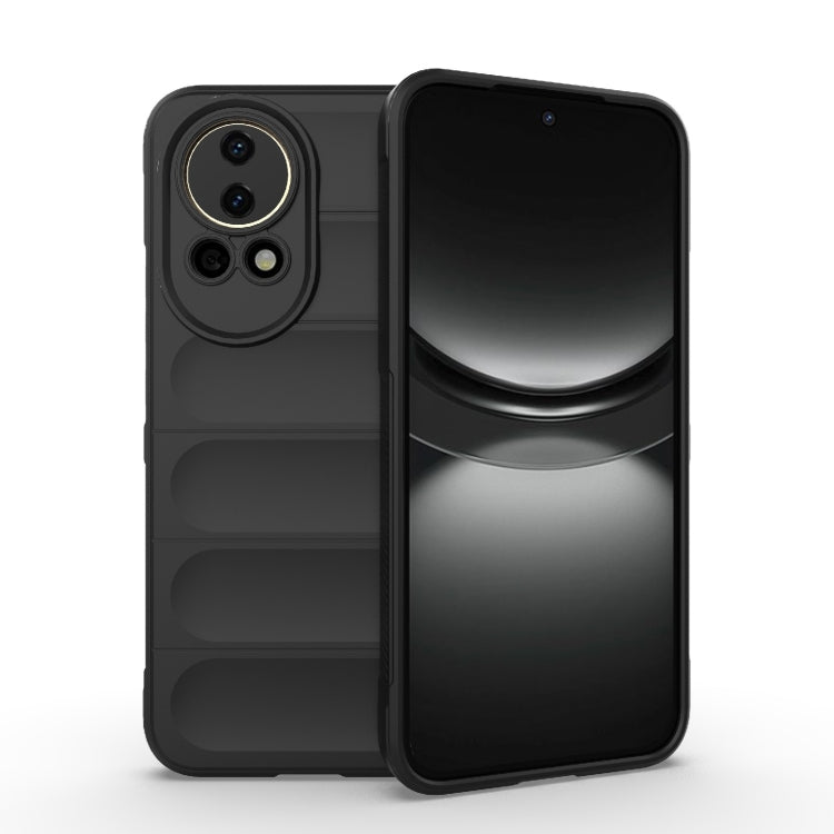 For Huawei nova 12 5G Magic Shield TPU + Flannel Phone Case(Black) - Huawei Cases by buy2fix | Online Shopping UK | buy2fix