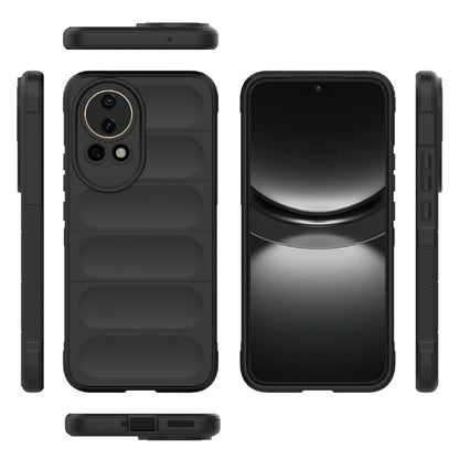 For Huawei nova 12 5G Magic Shield TPU + Flannel Phone Case(Black) - Huawei Cases by buy2fix | Online Shopping UK | buy2fix