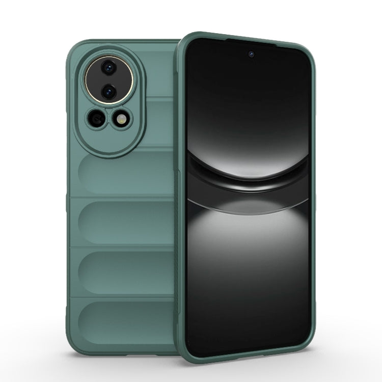 For Huawei nova 12 5G Magic Shield TPU + Flannel Phone Case(Dark Green) - Huawei Cases by buy2fix | Online Shopping UK | buy2fix