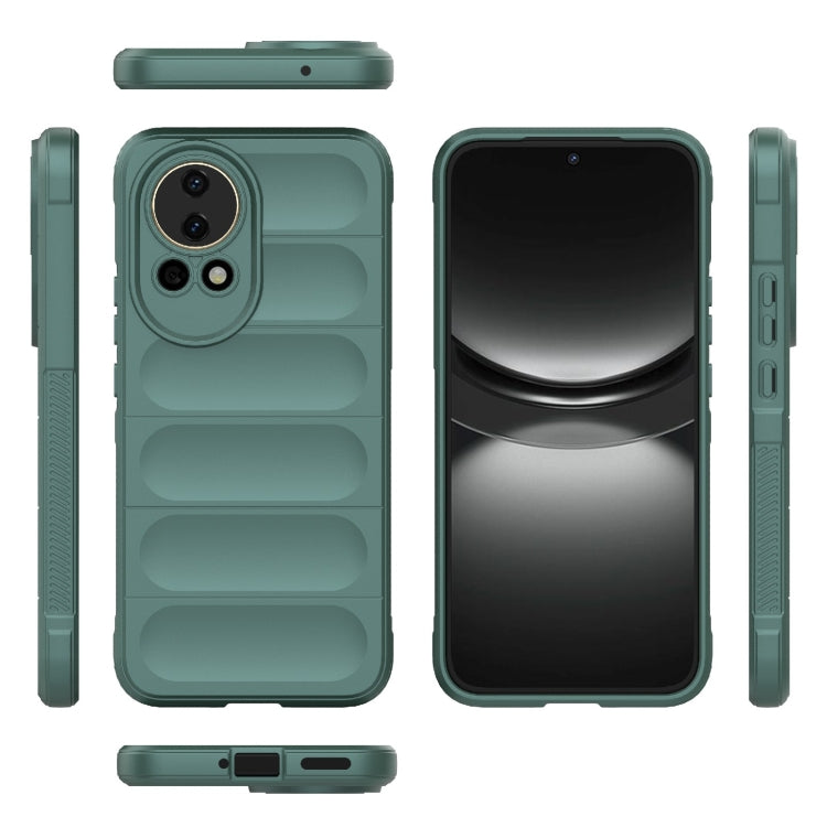 For Huawei nova 12 5G Magic Shield TPU + Flannel Phone Case(Dark Green) - Huawei Cases by buy2fix | Online Shopping UK | buy2fix