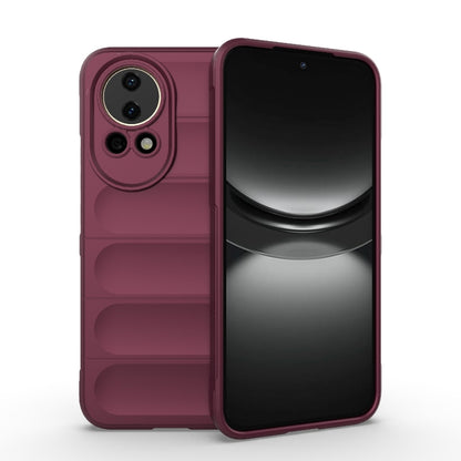 For Huawei nova 12 5G Magic Shield TPU + Flannel Phone Case(Wine Red) - Huawei Cases by buy2fix | Online Shopping UK | buy2fix