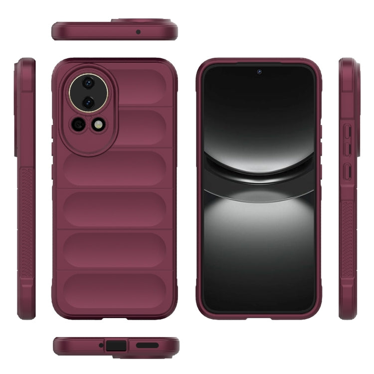 For Huawei nova 12 5G Magic Shield TPU + Flannel Phone Case(Wine Red) - Huawei Cases by buy2fix | Online Shopping UK | buy2fix
