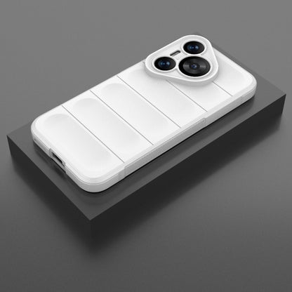 For Huawei Pura 70 Magic Shield TPU + Flannel Phone Case(White) - Huawei Cases by buy2fix | Online Shopping UK | buy2fix