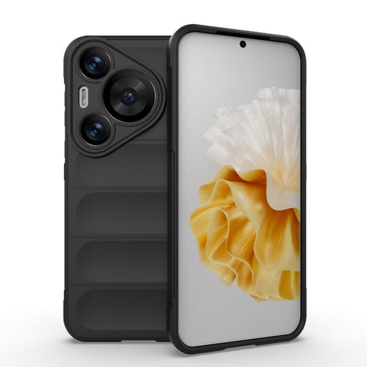 For Huawei Pura 70 Pro / 70 Pro+ Magic Shield TPU + Flannel Phone Case(Black) - Huawei Cases by buy2fix | Online Shopping UK | buy2fix