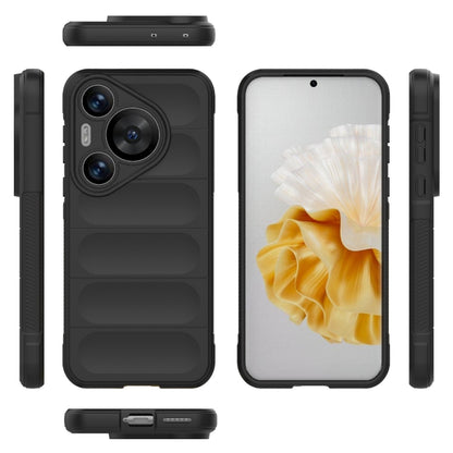 For Huawei Pura 70 Pro / 70 Pro+ Magic Shield TPU + Flannel Phone Case(Black) - Huawei Cases by buy2fix | Online Shopping UK | buy2fix