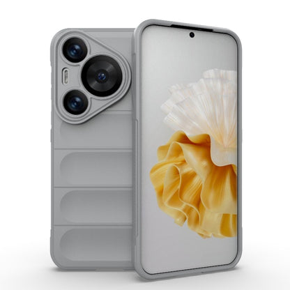 For Huawei Pura 70 Pro / 70 Pro+ Magic Shield TPU + Flannel Phone Case(Grey) - Huawei Cases by buy2fix | Online Shopping UK | buy2fix