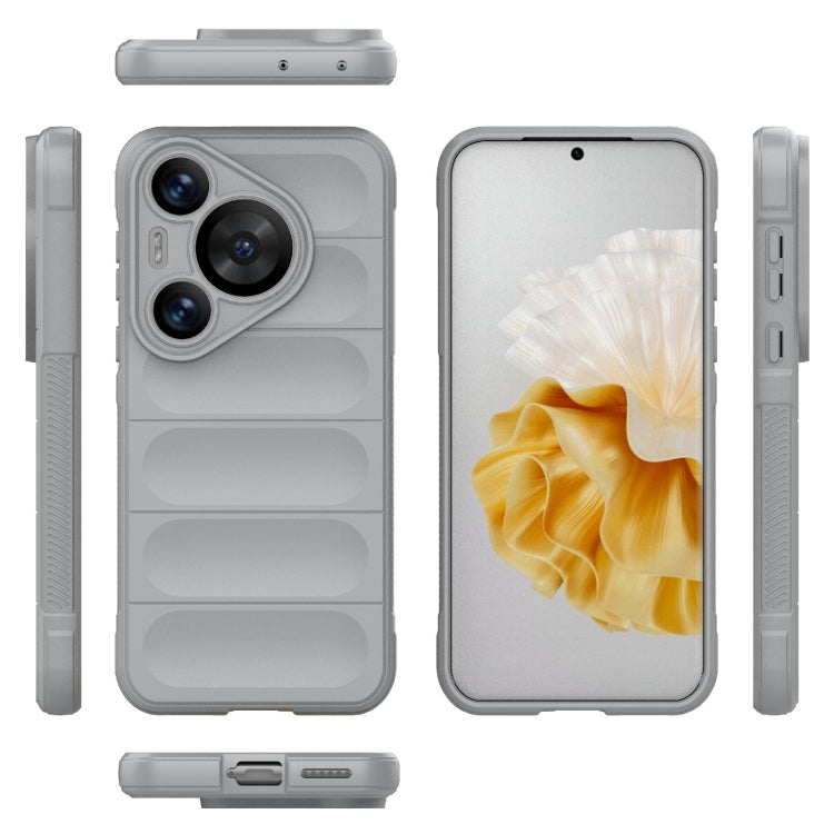 For Huawei Pura 70 Pro / 70 Pro+ Magic Shield TPU + Flannel Phone Case(Grey) - Huawei Cases by buy2fix | Online Shopping UK | buy2fix