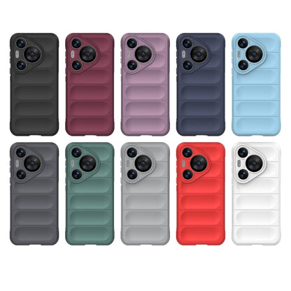 For Huawei Pura 70 Pro / 70 Pro+ Magic Shield TPU + Flannel Phone Case(Grey) - Huawei Cases by buy2fix | Online Shopping UK | buy2fix