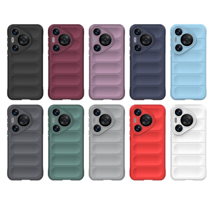 For Huawei Pura 70 Pro / 70 Pro+ Magic Shield TPU + Flannel Phone Case(Dark Grey) - Huawei Cases by buy2fix | Online Shopping UK | buy2fix