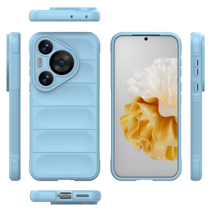 For Huawei Pura 70 Pro / 70 Pro+ Magic Shield TPU + Flannel Phone Case(Light Blue) - Huawei Cases by buy2fix | Online Shopping UK | buy2fix