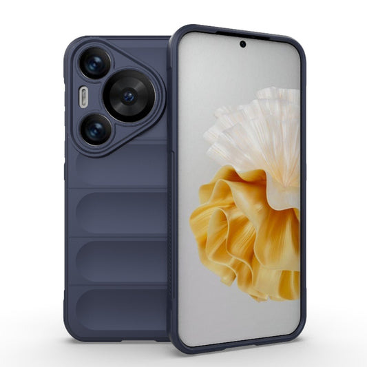 For Huawei Pura 70 Pro / 70 Pro+ Magic Shield TPU + Flannel Phone Case(Dark Blue) - Huawei Cases by buy2fix | Online Shopping UK | buy2fix