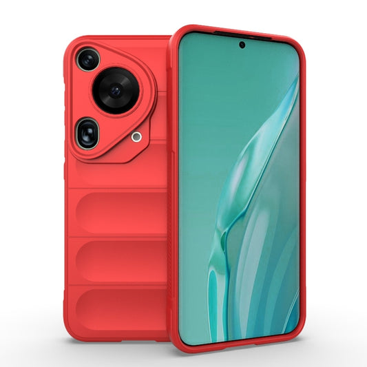 For Huawei Pura 70 Ultra Magic Shield TPU + Flannel Phone Case(Red) - Huawei Cases by buy2fix | Online Shopping UK | buy2fix