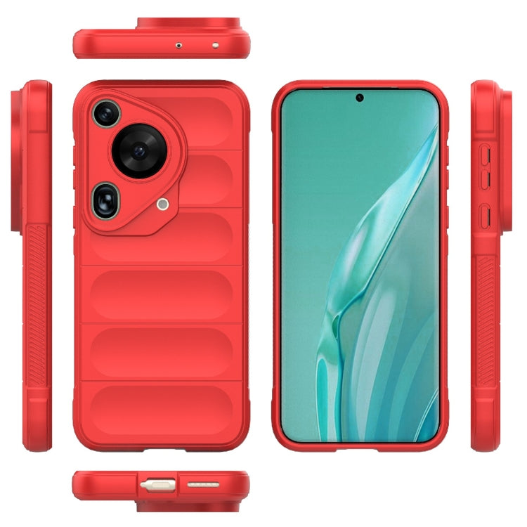 For Huawei Pura 70 Ultra Magic Shield TPU + Flannel Phone Case(Red) - Huawei Cases by buy2fix | Online Shopping UK | buy2fix