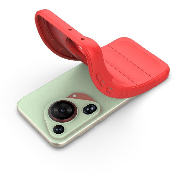 For Huawei Pura 70 Ultra Magic Shield TPU + Flannel Phone Case(Red) - Huawei Cases by buy2fix | Online Shopping UK | buy2fix