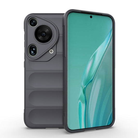 For Huawei Pura 70 Ultra Magic Shield TPU + Flannel Phone Case(Dark Grey) - Huawei Cases by buy2fix | Online Shopping UK | buy2fix