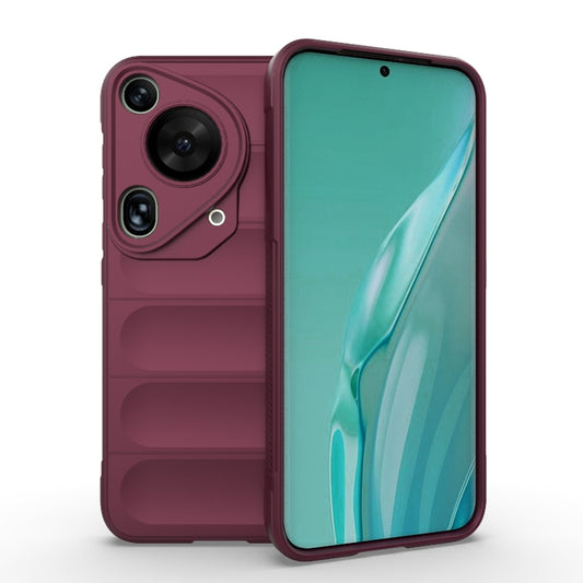 For Huawei Pura 70 Ultra Magic Shield TPU + Flannel Phone Case(Wine Red) - Huawei Cases by buy2fix | Online Shopping UK | buy2fix