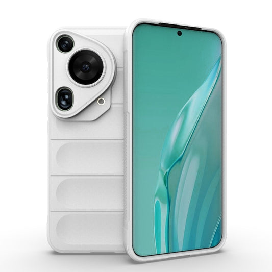 For Huawei Pura 70 Ultra Magic Shield TPU + Flannel Phone Case(White) - Huawei Cases by buy2fix | Online Shopping UK | buy2fix