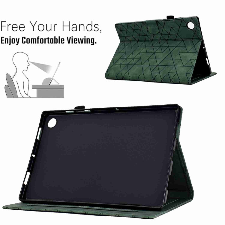 For Samsung Galaxy Tab A8 2022 SM-X200 Rhombus TPU Smart Leather Tablet Case(Green) by buy2fix