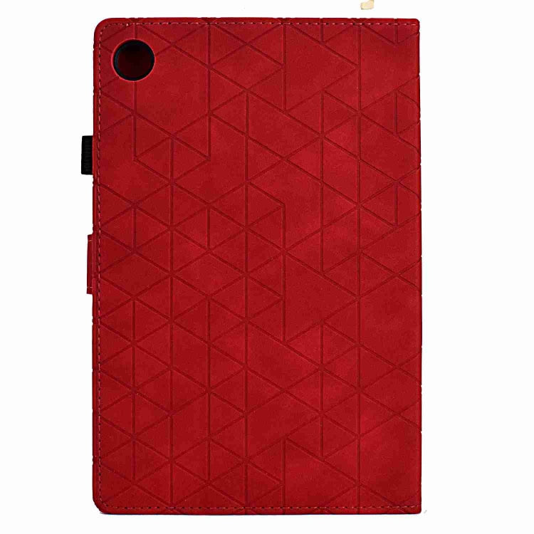 For Samsung Galaxy Tab A8 2022 SM-X200 Rhombus TPU Smart Leather Tablet Case(Red) by buy2fix