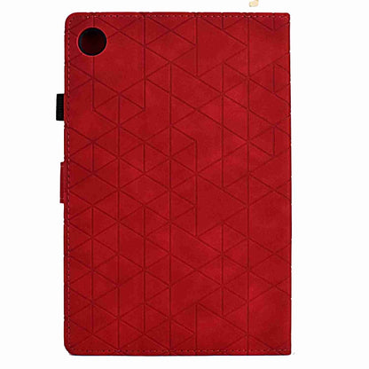 For Samsung Galaxy Tab A8 2022 SM-X200 Rhombus TPU Smart Leather Tablet Case(Red) by buy2fix
