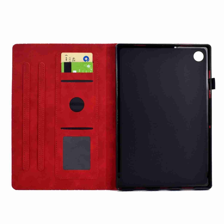 For Samsung Galaxy Tab A8 2022 SM-X200 Rhombus TPU Smart Leather Tablet Case(Red) by buy2fix