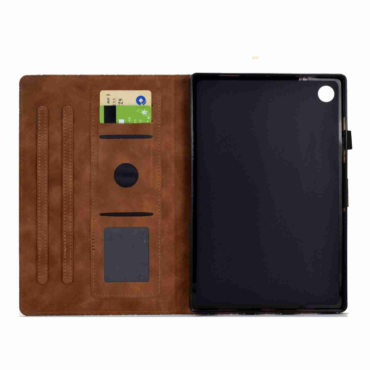 For Samsung Galaxy Tab A8 2022 SM-X200 Rhombus TPU Smart Leather Tablet Case(Brown) by buy2fix