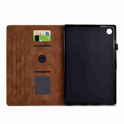 For Samsung Galaxy Tab A8 2022 SM-X200 Rhombus TPU Smart Leather Tablet Case(Brown) by buy2fix