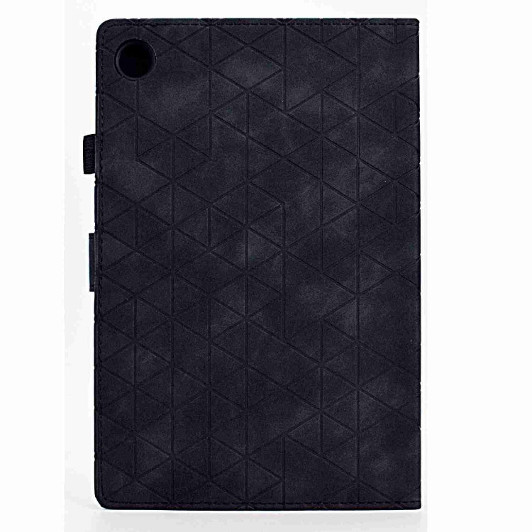 For Samsung Galaxy Tab A8 2022 SM-X200 Rhombus TPU Smart Leather Tablet Case(Black) by buy2fix